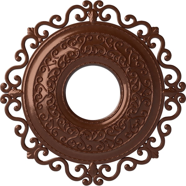 Ekena Millwork Orrington Ceiling Medallion (Fits Canopies up to 6 1/4"), 22"OD x 6 1/4"ID x 1 3/4"P, Copper Penny CM22ORCPS - main